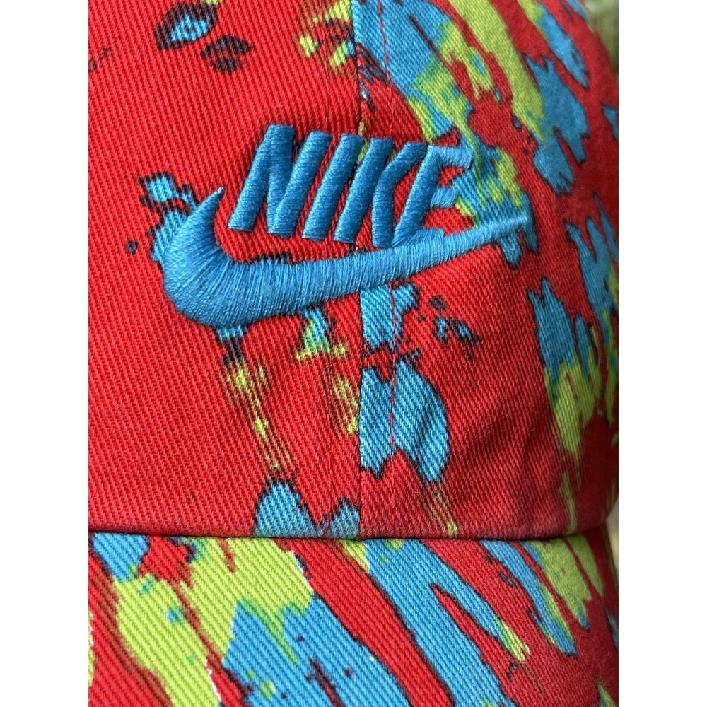 Nike Court Heritage86 Hat Multicolor Tie Dye Cap Adjustable RN 56323 Blue Swoosh - Picture 11 of 13